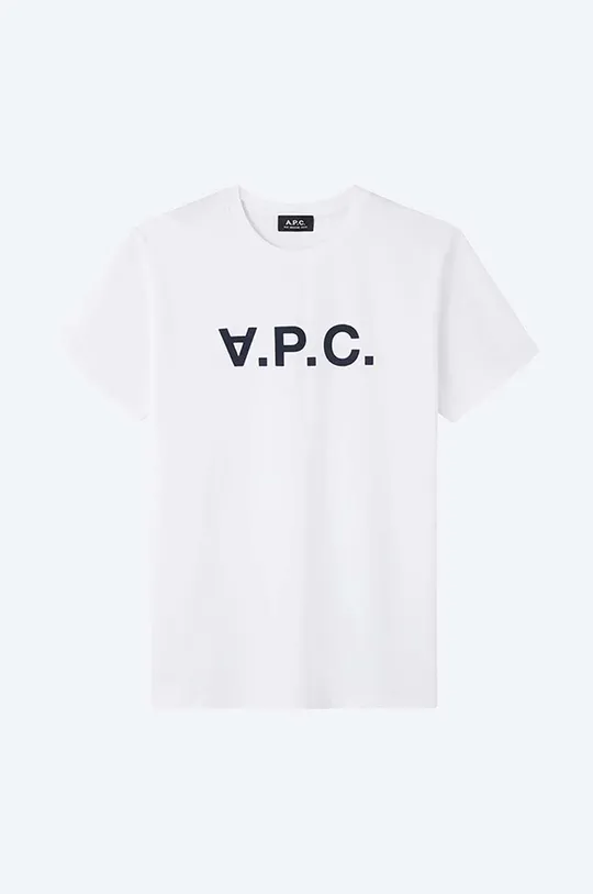Βαμβακερό μπλουζάκι A.P.C. Vpc Blanc Ανδρικά