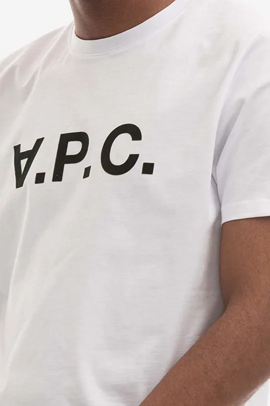 zelená Bavlněné tričko A.P.C. Vpc Blanc