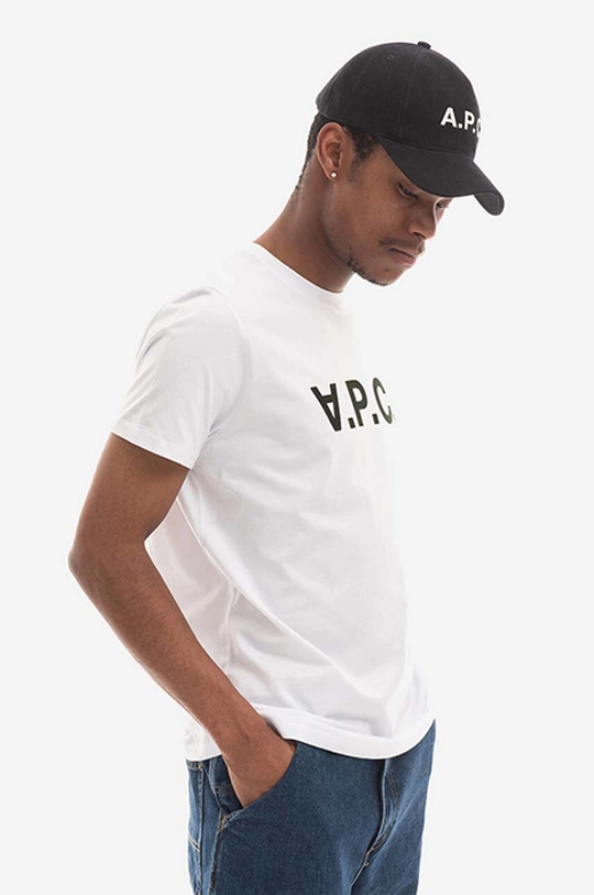 A.P.C. tricou din bumbac Vpc Blanc De bărbați