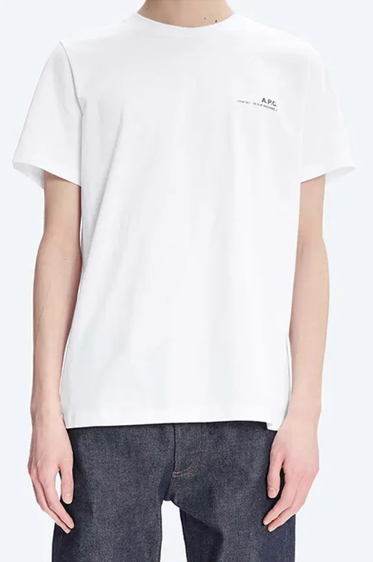 λευκό Βαμβακερό μπλουζάκι A.P.C. Item F