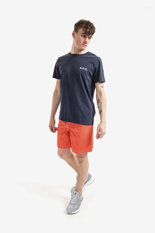 A.P.C. tricou din bumbac Mike bleumarin