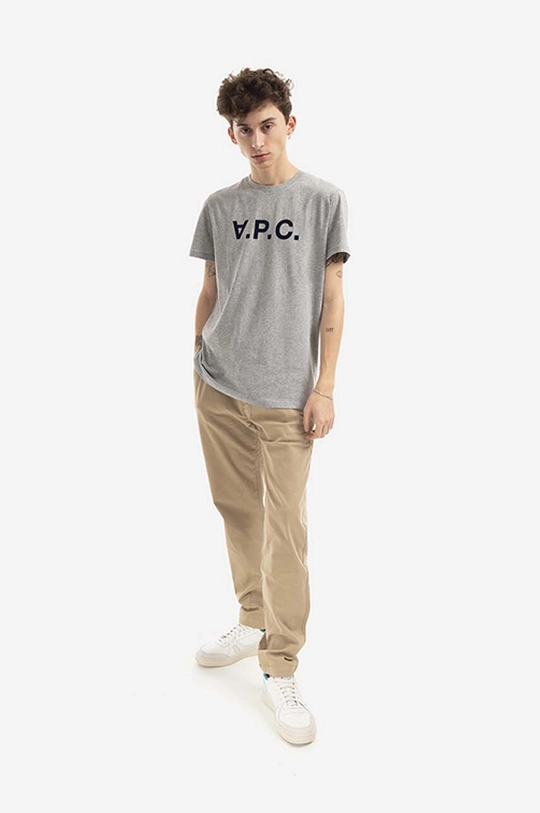 A.P.C. tricou din bumbac gri