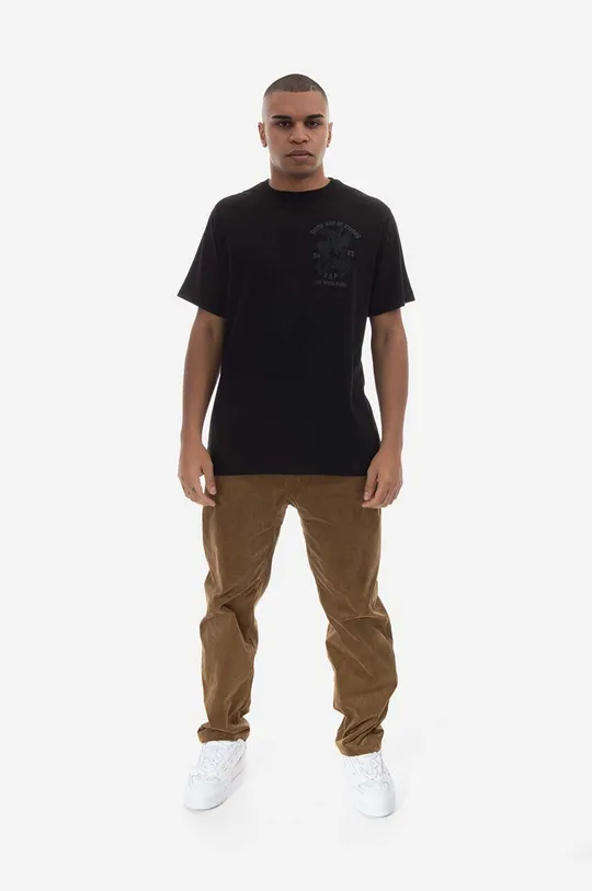 Bavlněné tričko Maharishi U.A.P. Embroidered T-shirt Organic Cotton Jerse 4093 BLACK černá
