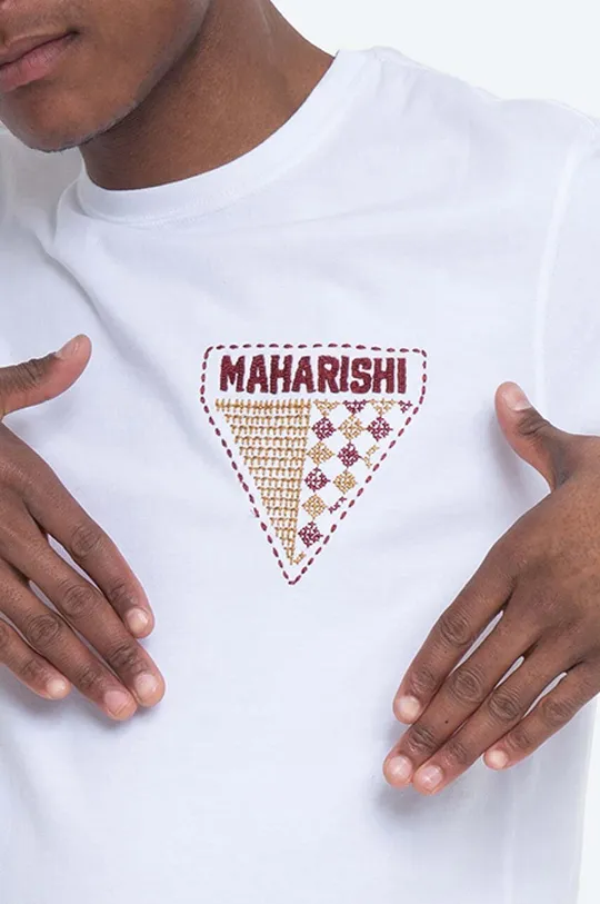 bílá Bavlněné tričko Maharishi