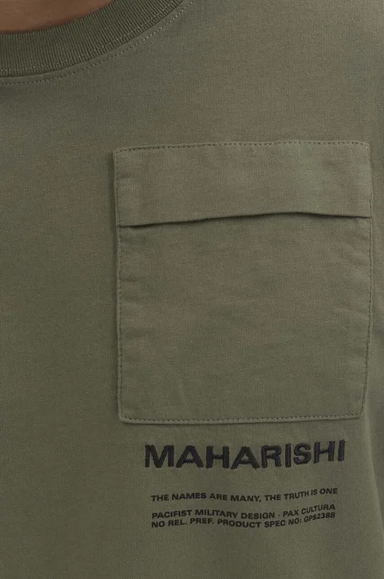 зелений Бавовняний лонгслів Maharishi Miltype Longsleeve T-shirt
