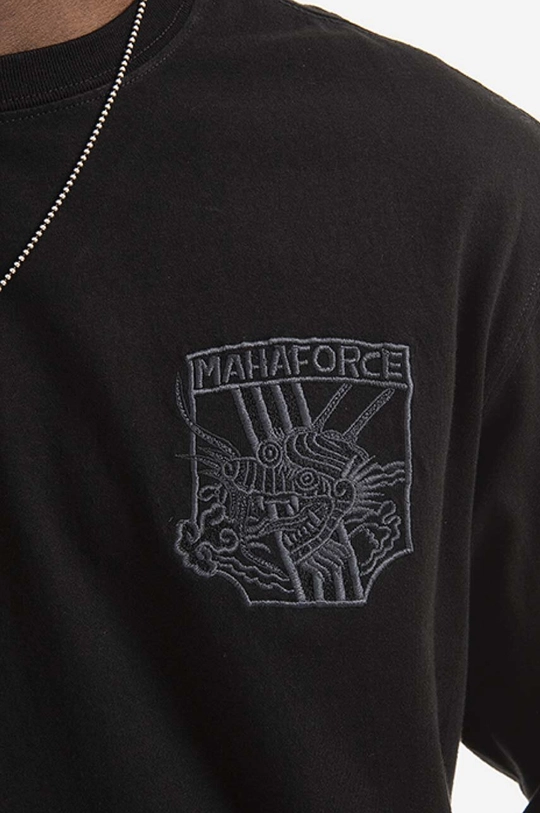 black Maharishi cotton longsleeve top Maha Force Longsleeve T-shirt