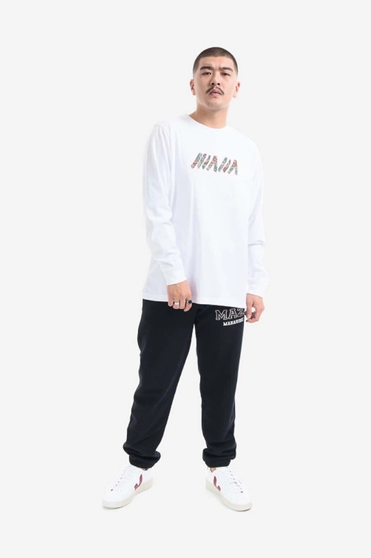 Хлопковый лонгслив Maharishi Monster Tiger Longsleeve T-Shirt белый