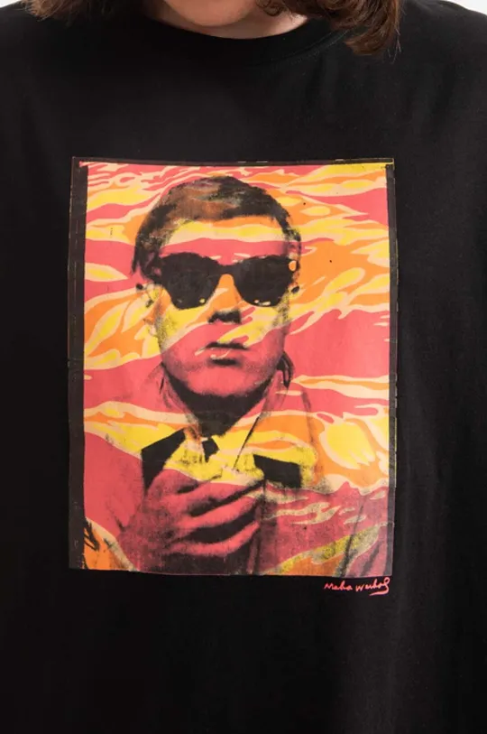 negru Maharishi tricou din bumbac Warhol Polaroid Portrait T-Shirt OCJ