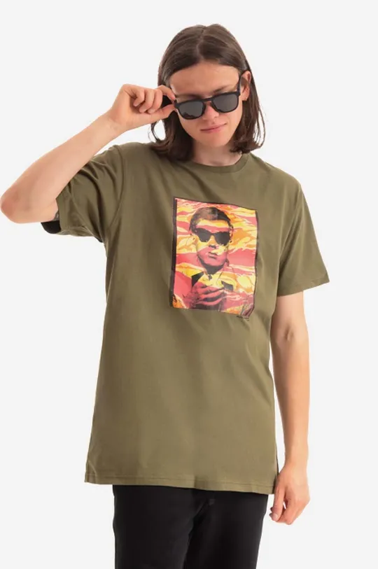 зелёный Хлопковая футболка Maharishi Warhol Polaroid Portrait T-Shirt OCJ Мужской