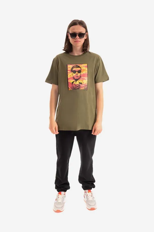 Bavlněné tričko Maharishi Warhol Polaroid Portrait T-Shirt OCJ zelená