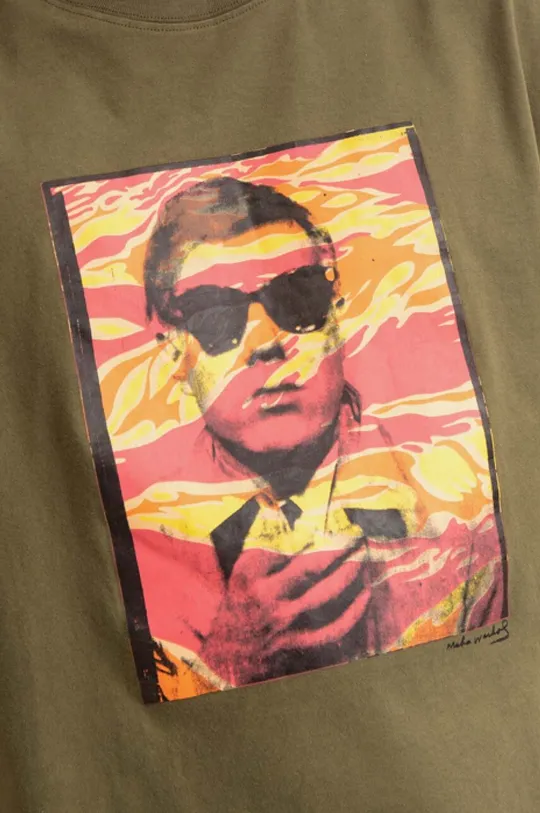 zelená Bavlnené tričko Maharishi Warhol Polaroid Portrait T-Shirt OCJ