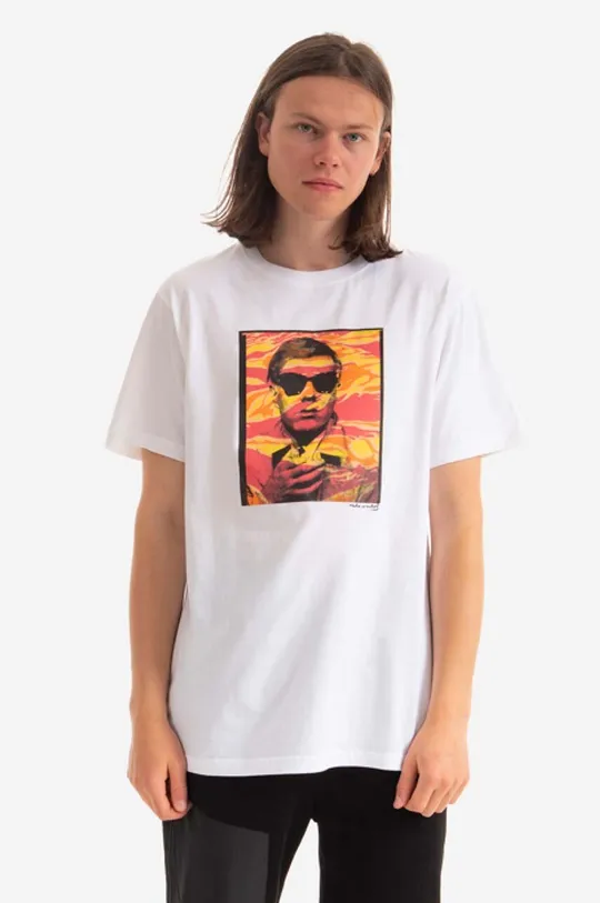 λευκό Βαμβακερό μπλουζάκι Maharishi Warhol Polaroid Portrait T-Shirt OCJ Ανδρικά