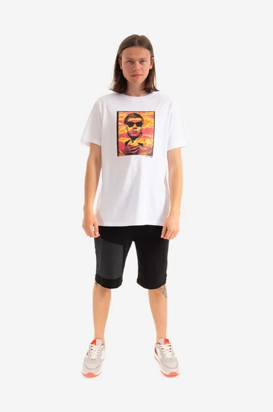 Хлопковая футболка Maharishi Warhol Polaroid Portrait T-Shirt OCJ белый