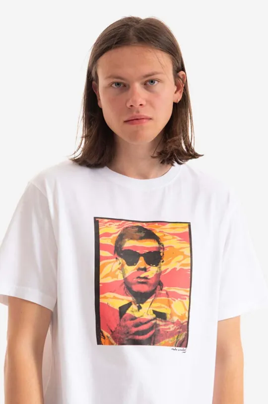 λευκό Βαμβακερό μπλουζάκι Maharishi Warhol Polaroid Portrait T-Shirt OCJ