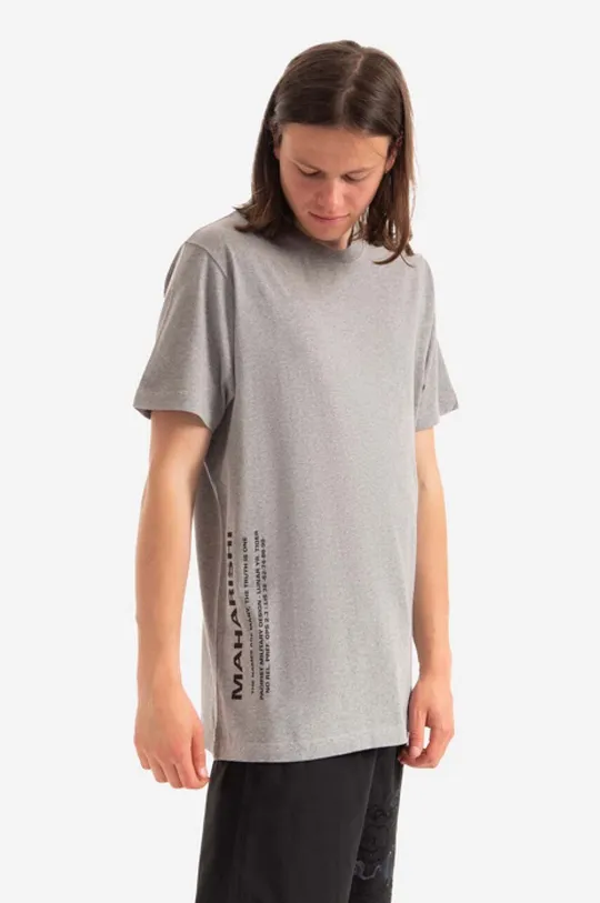 sivá Bavlnené tričko Maharishi Pánsky