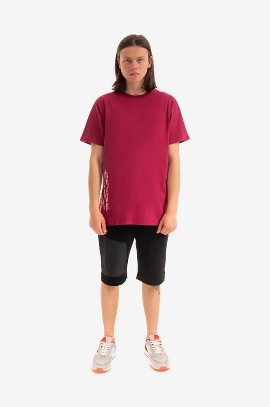 Maharishi t-shirt bawełniany fioletowy