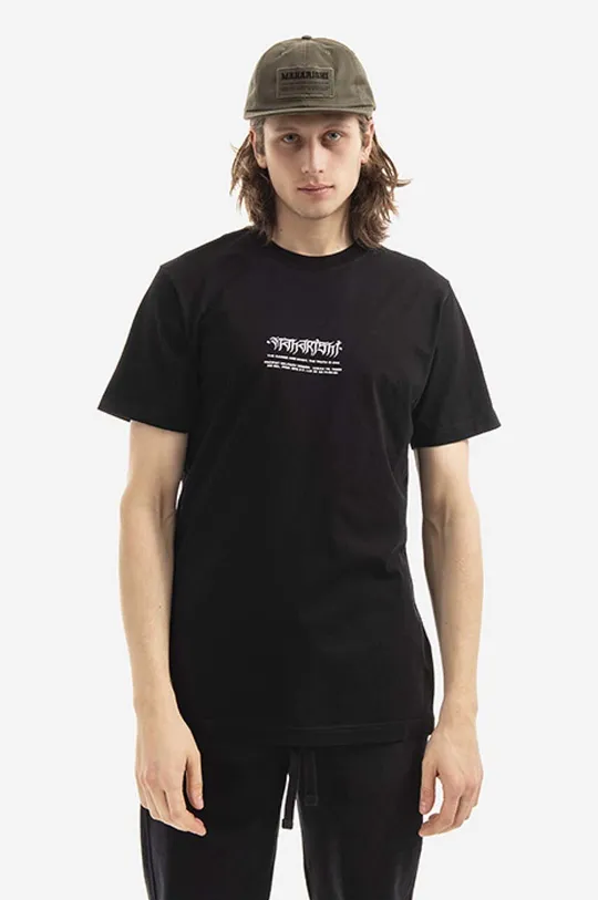černá Bavlněné tričko Maharishi Pánský