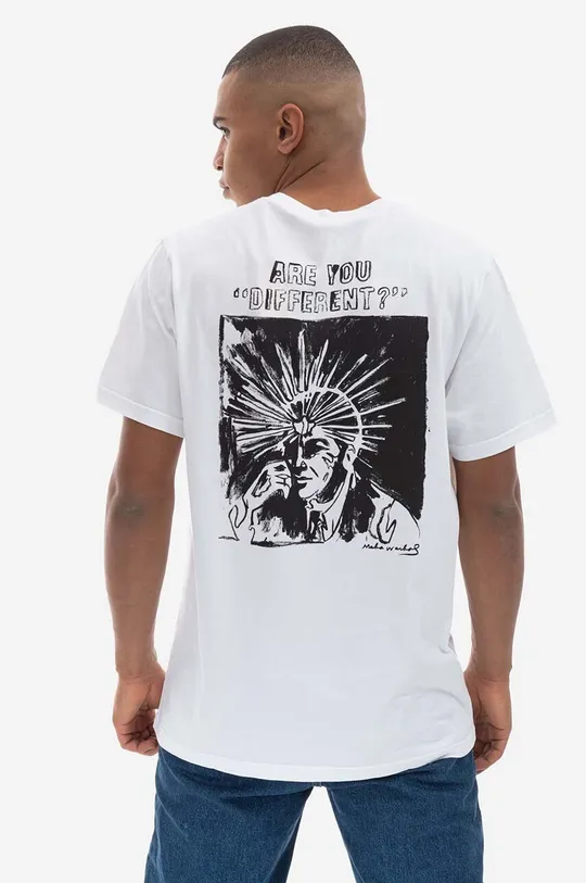 Bavlněné tričko Maharishi Maha Warhol Mind Temple T-shirt 9925 WHITE  100 % Organická bavlna