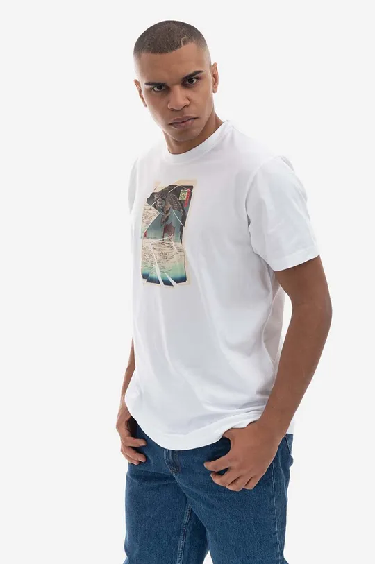 Памучна тениска Maharishi Cubist Eagle T-shirt Organic Cotton Jarse 9927 WHITE