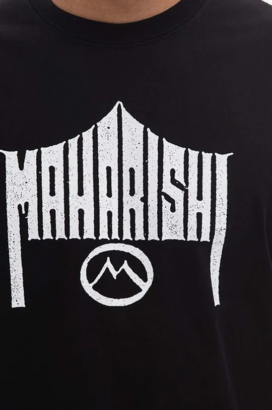 černá Bavlněné tričko Maharishi 1995 T-shirt Organic Cotton Jarse 9928 BLACK