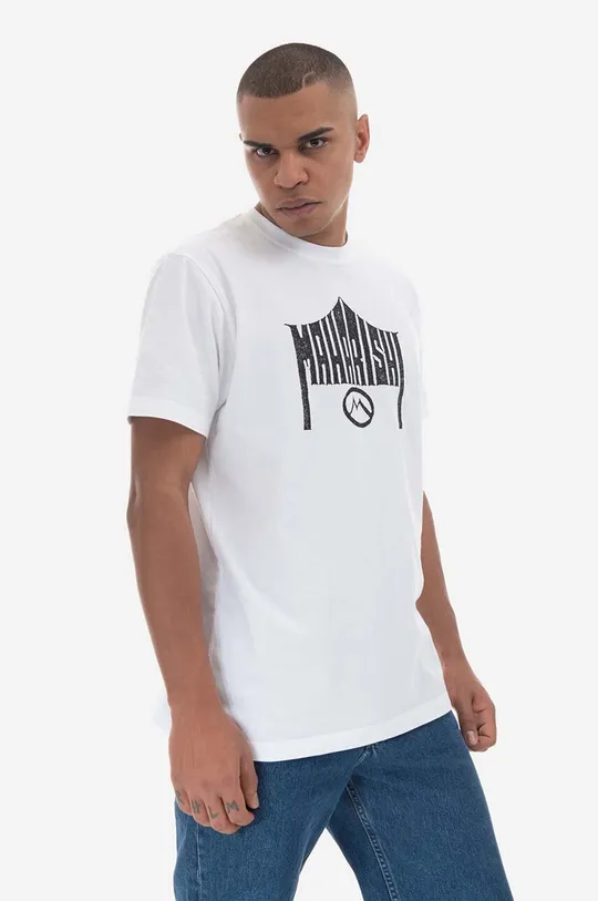 Памучна тениска Maharishi 1995 T-shirt Organic Cotton Jarse 9928 WHITE Чоловічий