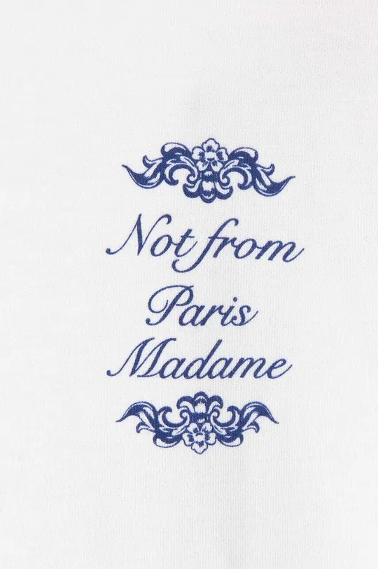 бежов Памучна блуза с дълги ръкави Drôle de Monsieur Le T-Shirt Manches Longues NFPM TS153 CREAM