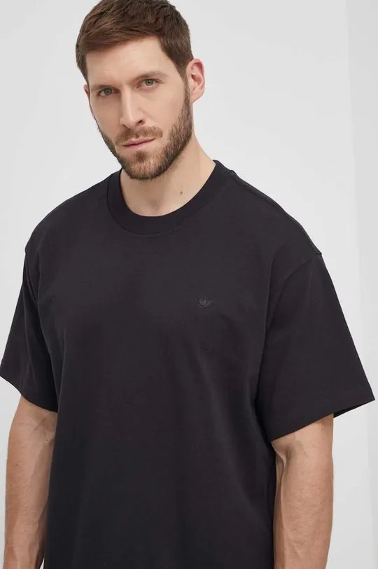 czarny adidas Originals t-shirt bawełniany Adicolor Contempo Tee Męski