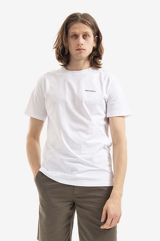 alb Norse Projects tricou din bumbac Niels Standard Logo De bărbați