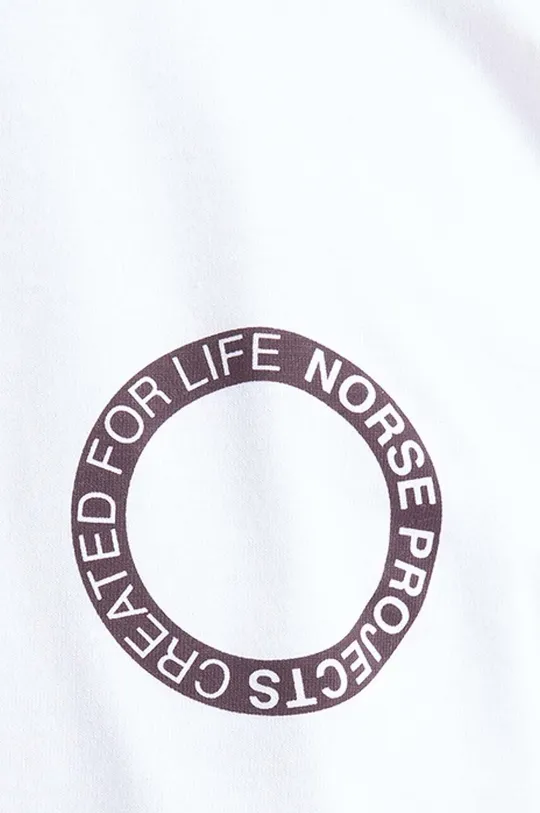 белый Хлопковая футболка Norse Projects Johannes BMC Logo Print