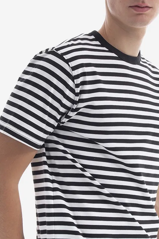 λευκό Βαμβακερό μπλουζάκι Norse Projects Niels Classic Stripe