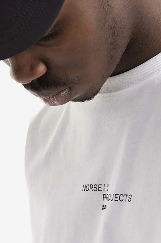 biały Norse Projects t-shirt bawełniany Niels Nautical Logo