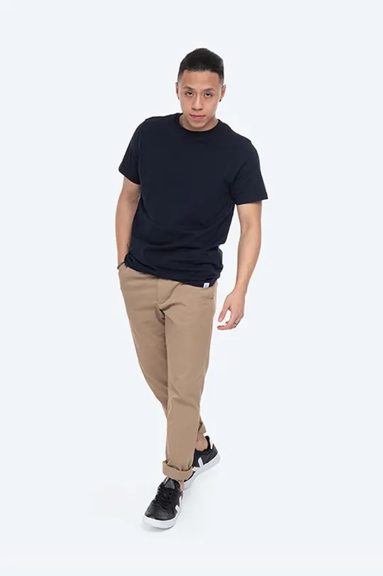 Norse Projects tricou din bumbac Niels Standard burgundia