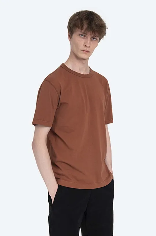 brązowy Norse Projects t-shirt bawełniany Johannes GMD