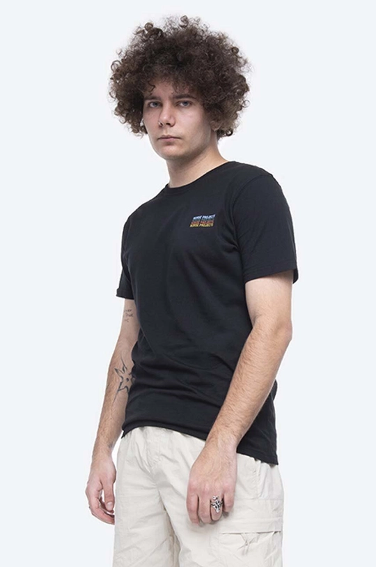 negru Norse Projects tricou din bumbac Niels Logo Stack De bărbați