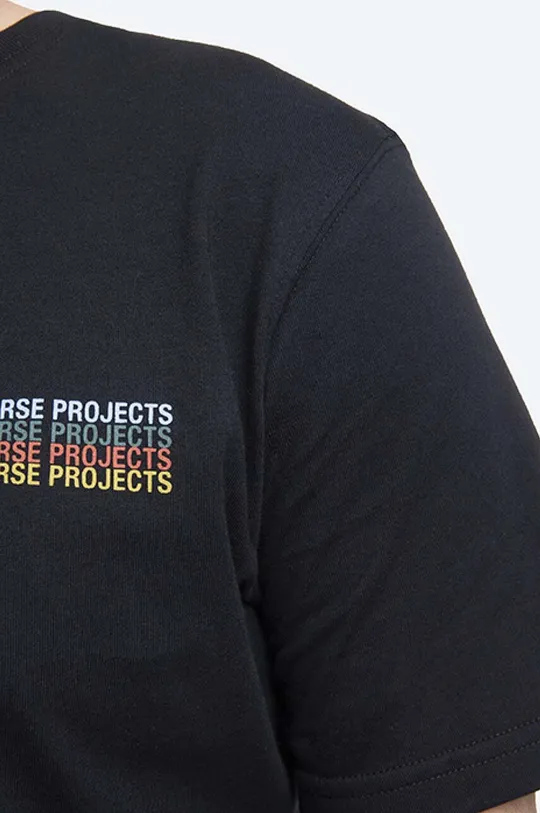 μαύρο Βαμβακερό μπλουζάκι Norse Projects Niels Logo Stack