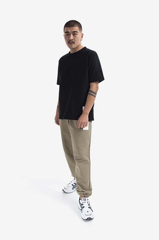 Βαμβακερό μπλουζάκι Norse Projects Holger Tab Series μαύρο