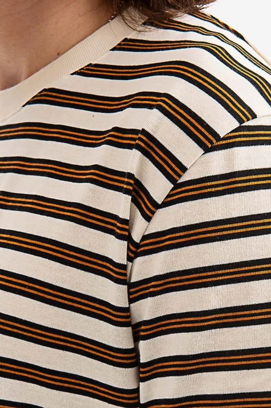 бежевый Хлопковая футболка Norse Projects Johannes Nautical Stripe