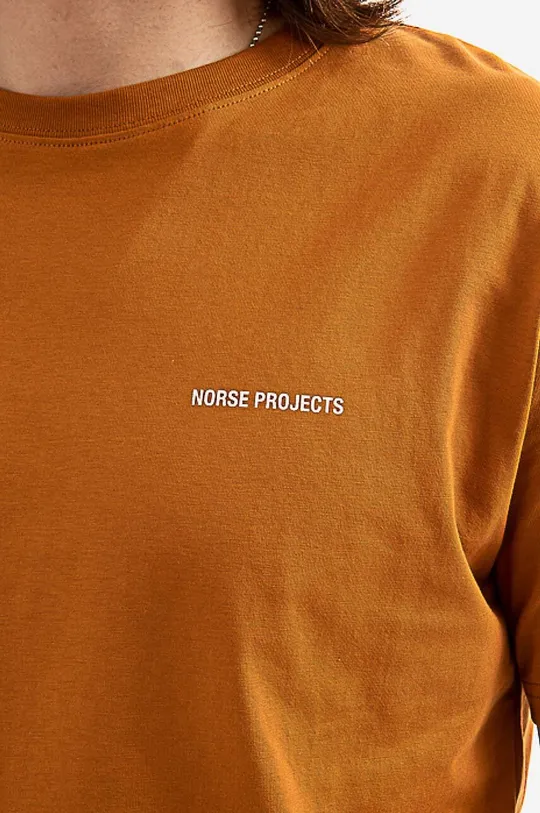 oranžová Bavlněné tričko Norse Projects
