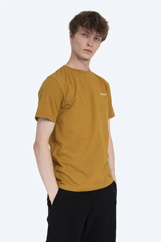 žlutá Bavlněné tričko Norse Projects Pánský