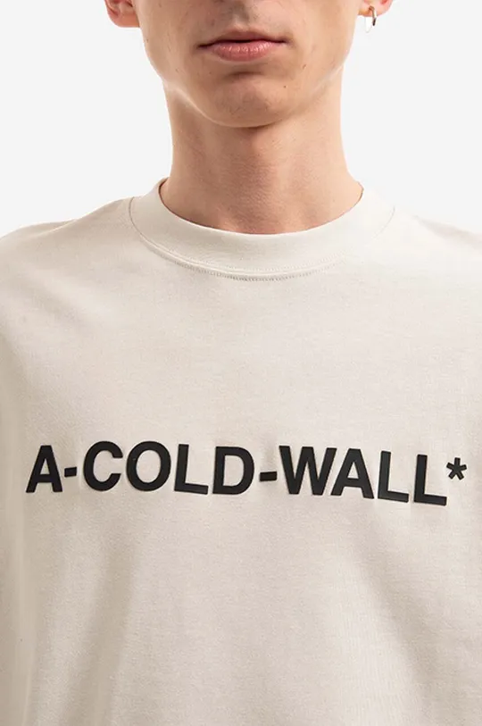 beżowy A-COLD-WALL* t-shirt bawełniany Esssential