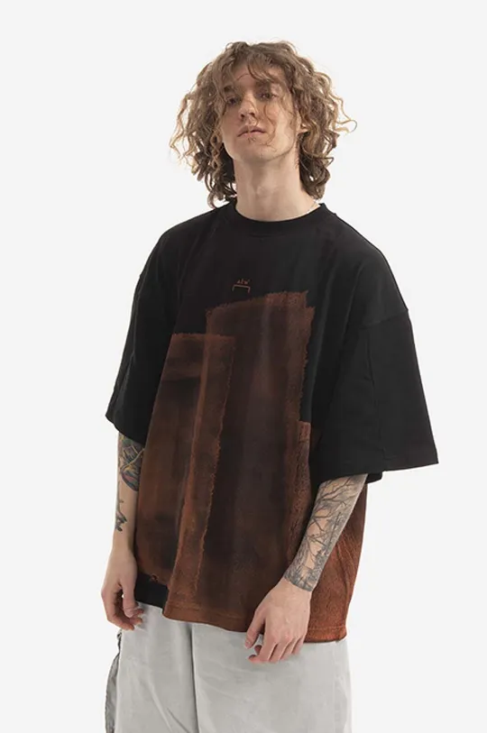 czarny A-COLD-WALL* t-shirt bawełniany Collage Męski