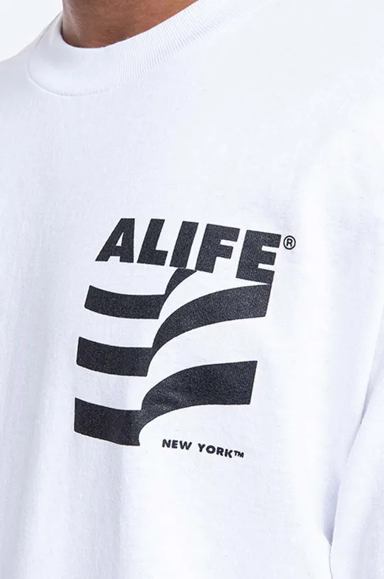 biały Alife t-shirt bawełniany Museum Graphic