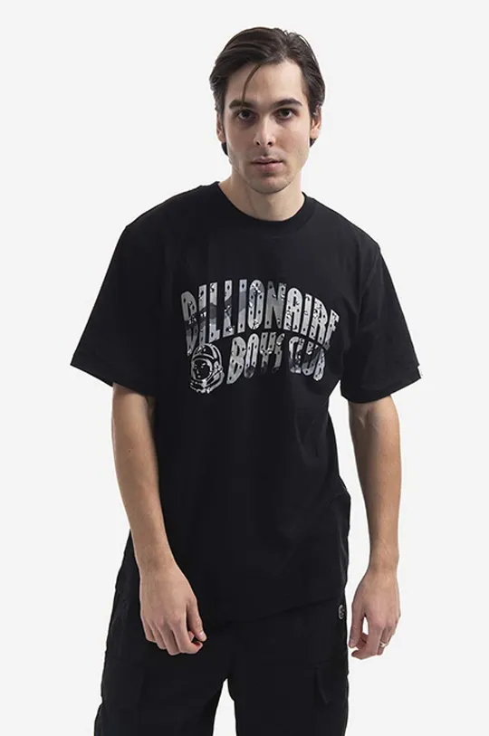 negru Billionaire Boys Club tricou din bumbac Koszulka Camo Arch Logo T-Shirt B21432 BLACK De bărbați