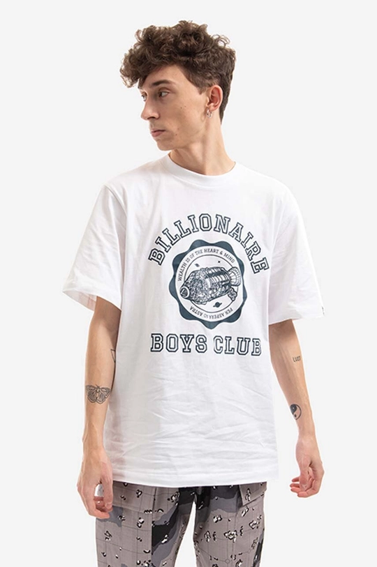 white Billionaire Boys Club cotton t-shirt Academy Logo Men’s