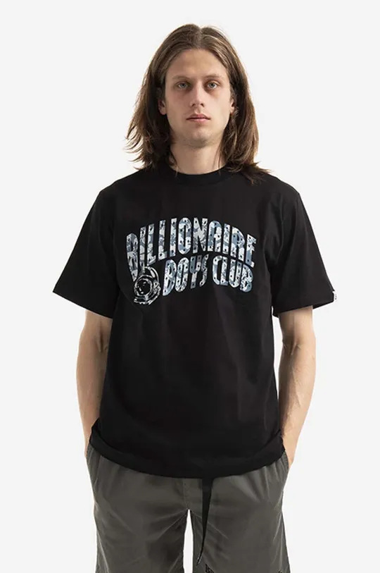 negru Billionaire Boys Club tricou din bumbac Hibiscus Camo Arch Logo De bărbați