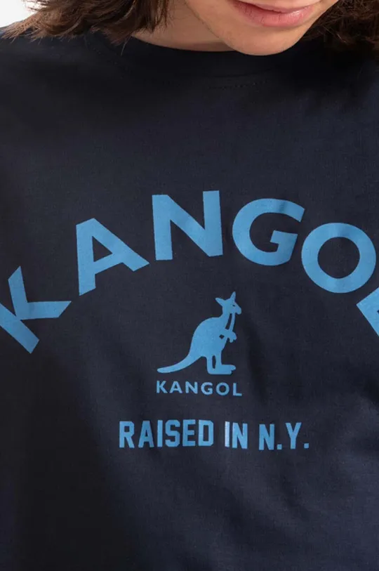 tmavomodrá Bavlnené tričko Kangol