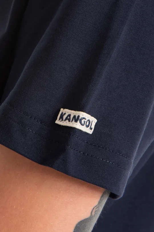 granatowy Kangol t-shirt bawełniany Heritage Basic