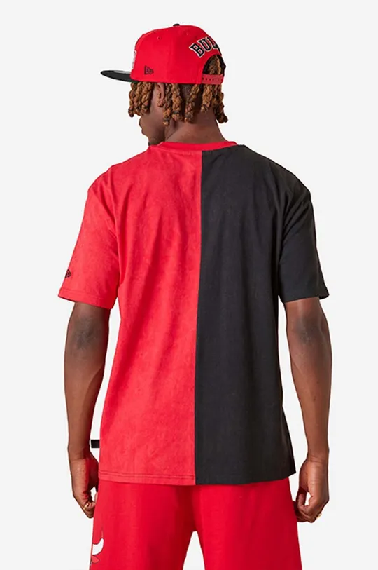 Bavlněné tričko New Era Washed Pack Graphic Bulls červená