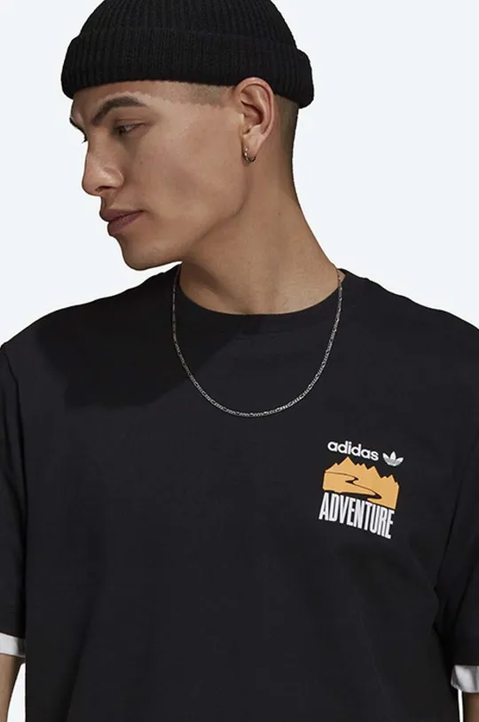 adidas Originals t-shirt bawełniany Adventure Mountain Back 100 % Bawełna