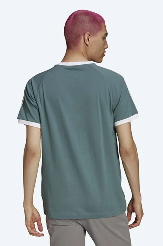 zielony adidas Originals t-shirt bawełniany Classics 3-Stripes Tee